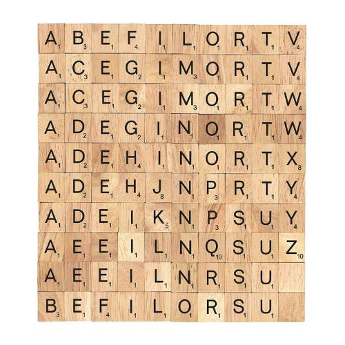 Scrabble Letters for Crafts Wood Tiles A-Z Capital Letters for Crafts set