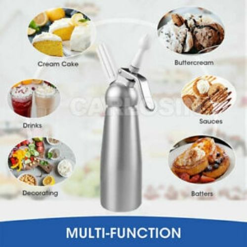 500ml Cream Whipper Whipped Dispenser Tool Whip Foamer Dessert Maker Coffee CAD