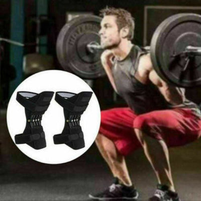 Knee Joint Support Brace Lift Booster Leg Pad Sport Spring Force Pain Relief