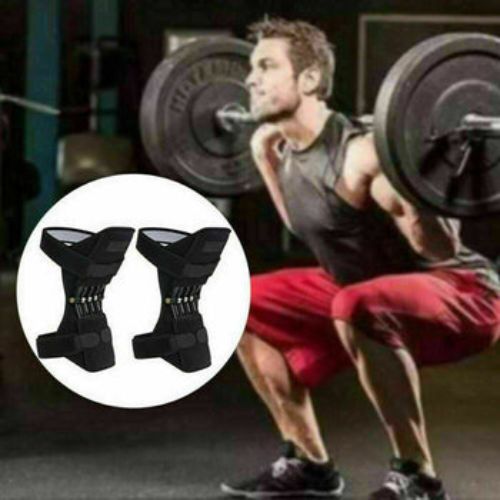 Knee Joint Support Brace Lift Booster Leg Pad Sport Spring Force Pain Relief