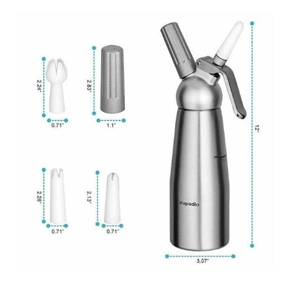 500ml Cream Whipper Whipped Dispenser Tool Whip Foamer Dessert Maker Coffee CA