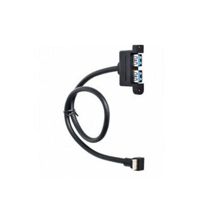 USB 3.1 Front Panel Header Key-B to Dual USB 3.0 Female Extension Cable 50cm