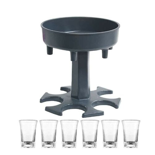 6 Shot Glass Dispenser for Filling Liquids Shots Wine Cocktail Carrier Liquor