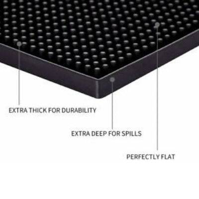 Non-slip Rubber Bar Mat Bar Runner Glass Drip Tray Beer Drink Rail Bars Service