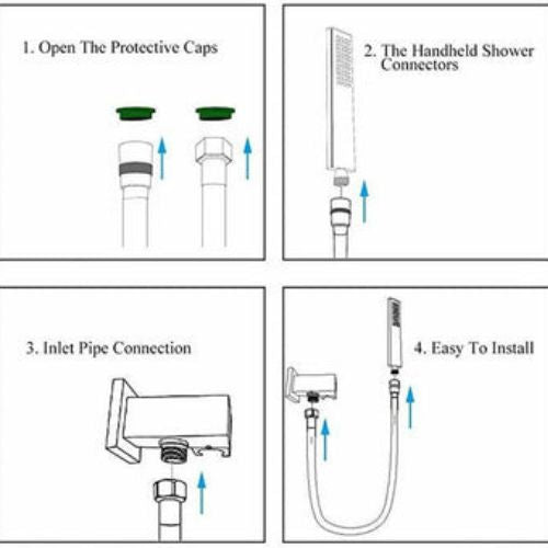 3M Shower Head Hose Handheld Extra Long Stainless Steel Bathroom Flexible Tube