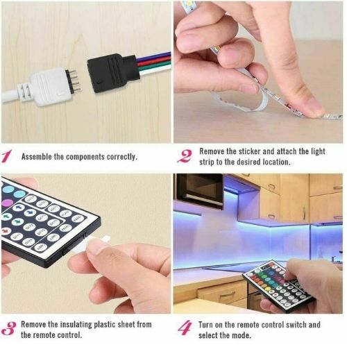 10M RGB LED Strip Flexible Lights 5050 300LED & 44Key Controller+ 10A Adapter