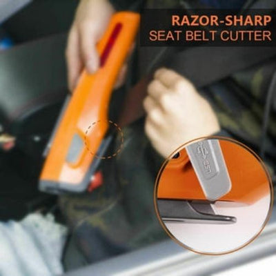 Emergency Tool 7-in-1 Car Window Breaker Seat Belt Cutter LED Flashlight SOS CA