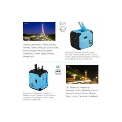 Travel Adapter Universal Power Adapter Worldwide All-One 4 USB For US/EU/AU/UK