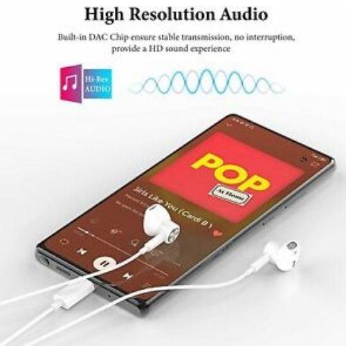 Type C Earphones with Mic and Volume Control Compatible with Xiaomi, Samsung, LG