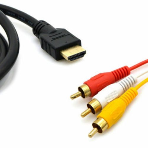 1.5m HDMI Male to 3 RCA Video Audio Converter Component AV Adapter Cable Cord