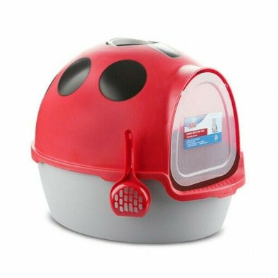 New Hooded Cat House Litter Tray Pan Set- Pet Kitten Toilet Box Comfortable Hand