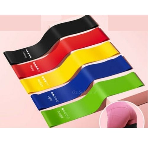 Yoga Resistance Booty Bands Set 5 Loop Bands Gym Heavy Workout Fitness Exercise