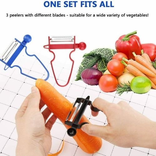 Magic Trio Peelers 3/6PCs Slicer Shredder Peeler Trio Multi Cut Vegetable Fruit