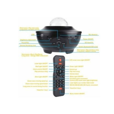 LED Galaxy Starry Projector Night Light Ocean Star Sky Party Baby Kids Room Lamp