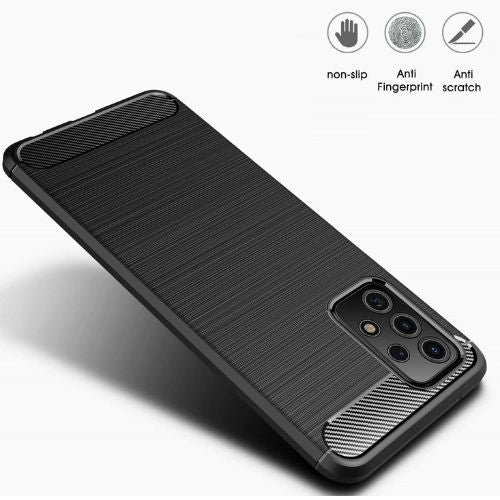 For Samsung Galaxy A52 5G Case - Carbon Fiber Shockproof Soft Back Cover