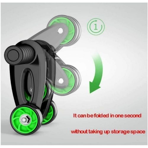 Ab Roller Machine Gymwar Fitness 4 wheeler Home Workout Exercise Equipment Green