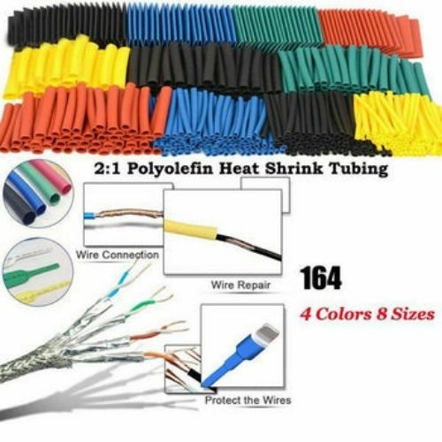 Heat Shrink Tubing 820 Pc Electric Insulation Tube Heat Shrink Wrap Cable Sleeve