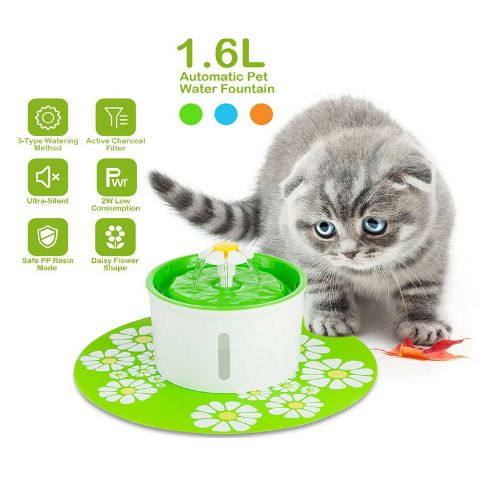 1.6L Automatic Pet Water Fountain Water Dispenser Dog Cat Health Caring Hygienic