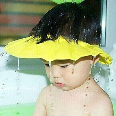 ADJUSTABLE BABY SHOWER CAP BABY KIDS CHILDREN BATH SHAMPOO SHIELD HAT WASH HAIR