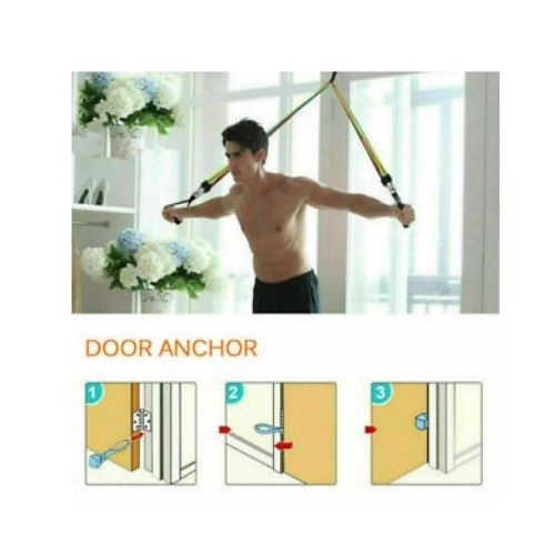 11 PCS FITNESS PULL ROPE LATEX RESISTANCE BAND TRAINING EXERCISE YOGA TUBES PULL