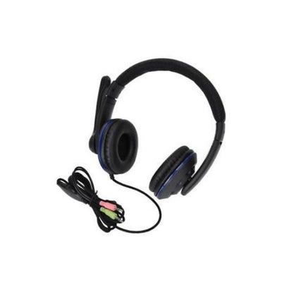 Gaming Headset Headphones Earphones Wired with PU Leather Ear Cover new