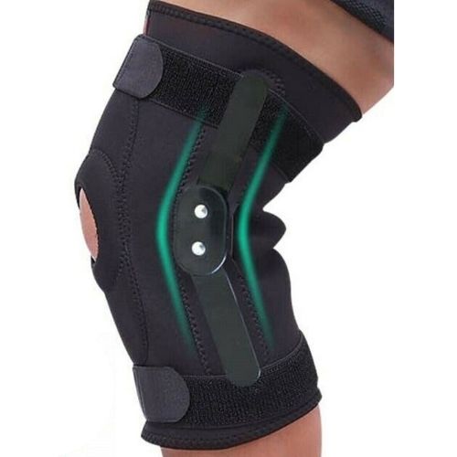 3 SIZES Double Metal Hinged Full Knee Brace Strap Adjustable Metal Knee Support