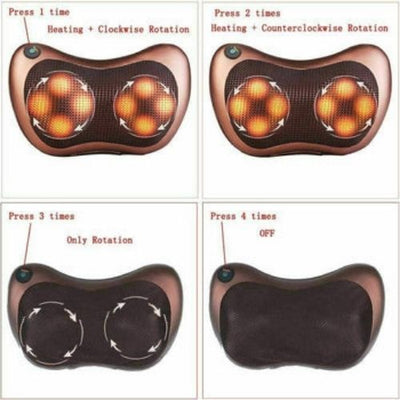 Electric Shiatsu Massager Body Massage Pillow CushionNeck Back Shoulder Home Car