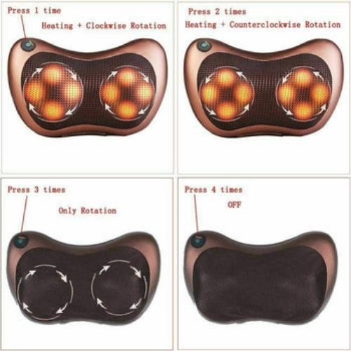 Electric Shiatsu Massager Body Massage Pillow CushionNeck Back Shoulder Home Car