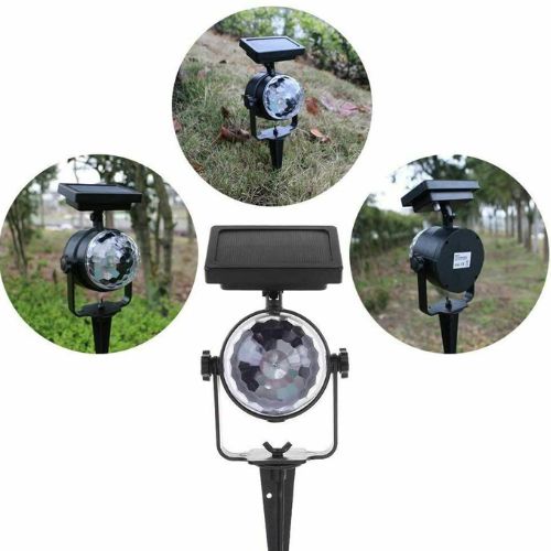 Solar Laser Lamp LED Projector Light Rotating Colorful Party Xmas Decor Lamp