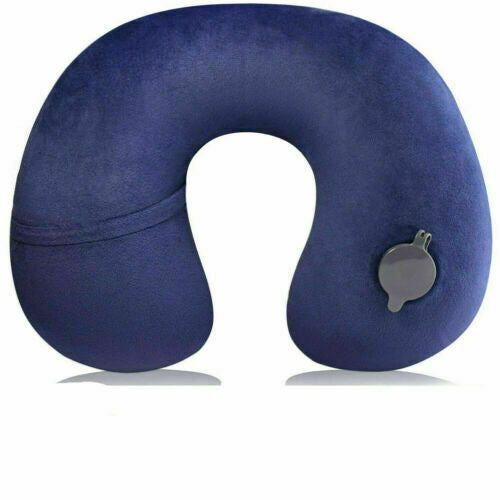 Inflatable Neck Head Rest U Shape Pillow Cushion Support Travel Office Cervical