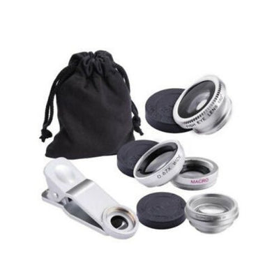 4 In 1 Smart Phone Add-on Camera Lens Fish Eye / Wide Angle / Marco / Telephoto