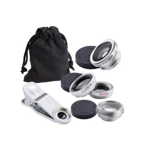 4 In 1 Smart Phone Add-on Camera Lens Fish Eye / Wide Angle / Marco / Telephoto