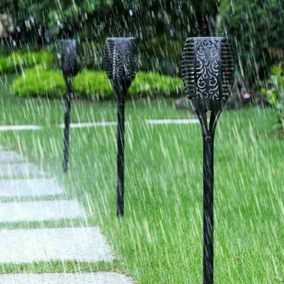 4/8x Outdoor 12 LED Solar Torch Flickering Flame Light Garden Waterproof Lamp