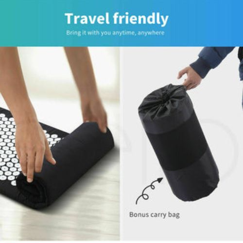 Acupressure Massage Cushion Back Body Pain Relieve Spike Yoga Mat with Pillow