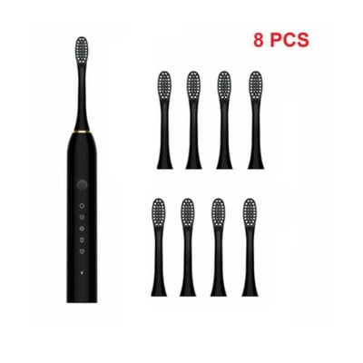 Rechargeable Electric Toothbrush Travel Case 8 Brush Heads  Whitening 5 Modes