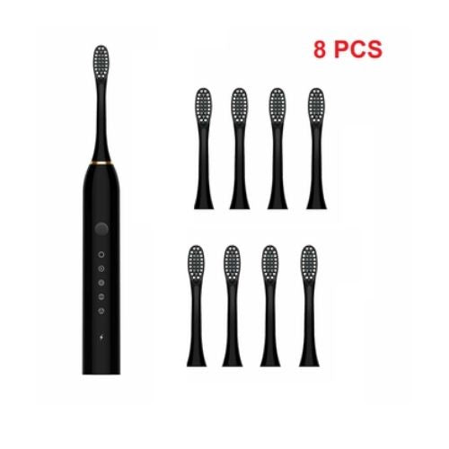 Rechargeable Electric Toothbrush Travel Case 8 Brush Heads  Whitening 5 Modes