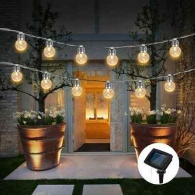 Solar Powered String Lights, 20 LED Clear Ball Waterproof Outdoor Lights, CA SLR