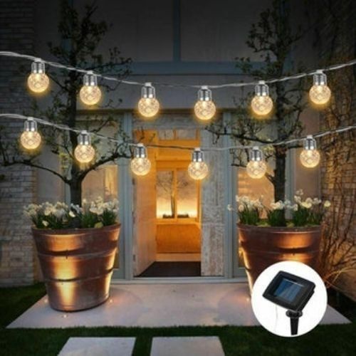 Solar Powered String Lights, 20 LED Clear Ball Waterproof Outdoor Lights, CA SLR
