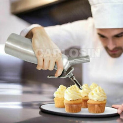 500ml Cream Whipper Whipped Dispenser Tool Whip Foamer Dessert Maker Coffee CAD