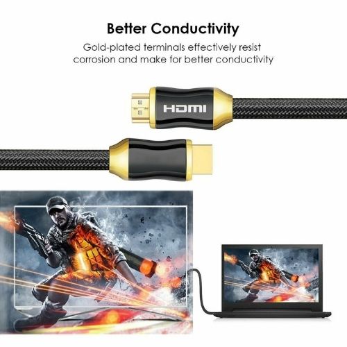 4K Ultra HD Premium HDMI Cable V2.0 3D High Speed Zinc Braided 2m 3m 5m 10m 15m