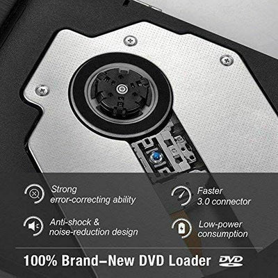 Slim External DVD RW CD Writer Drive USB 3.0 Burner Reader Player For Laptop PC