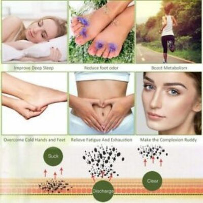 100% Organic Foot Detox Pad Cleansing Patch Pain Relief Soothing Herbal Unisex