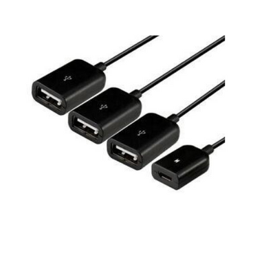 Micro USB OTG Hub Extension Adapter Charging Cable Android Phone Tablet 4 in 1