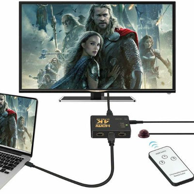 3 Port HDMI Splitter Switch Selector Switcher +Remote 1080p For HDTV/PS3/SKY/STB