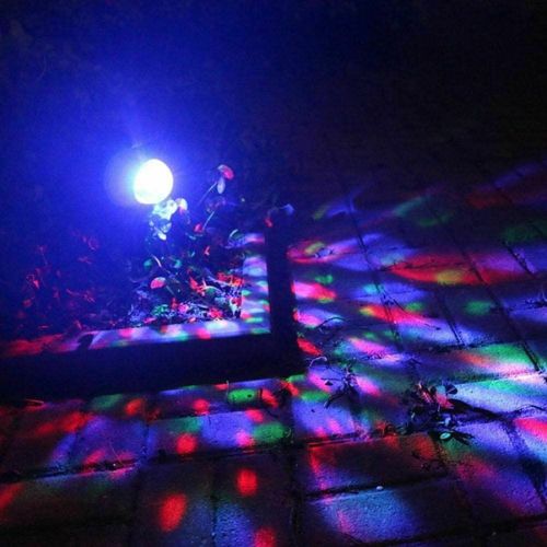 Solar Laser Lamp LED Projector Light Rotating Colorful Party Xmas Decor Lamp