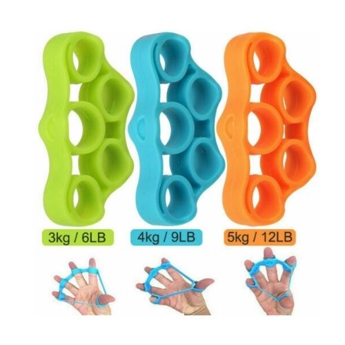 Finger Hand Exerciser Strengthener Carpal Relief Stretcher Resistance Grip Band