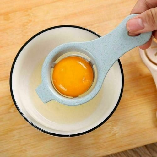 Blue Egg Yolk Separator Tool Easy Cooking White Sieve Plastic Kitchen Gadget