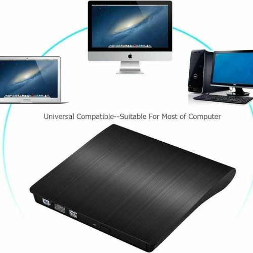 Slim External DVD RW CD Writer Drive USB 3.0 Burner Reader Player For Laptop PC
