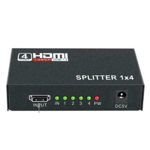 1 in 4 out Box Hub Full 1080p HD 1X4 Port HDMI Splitter Amplifier Repeater