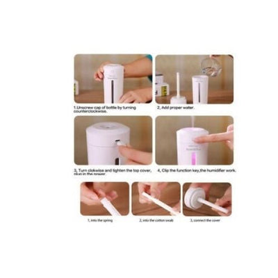 Portable Humidifier Cup Moisture Mobile USB Powered LED Night Light Humidifying